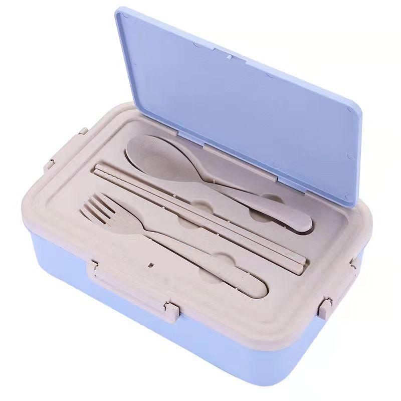 Three Grid Plastic Microwave Lunch Box Lunch Box Sealed Storage Box for Boys and Girls Lunch Box