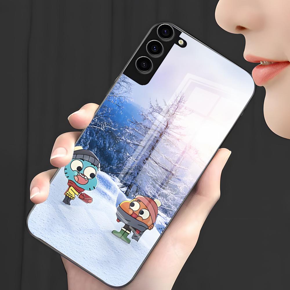 A-Amazing World Gumball Anime Handyhülle Für Samsung S26 S25 Plus S20 S20 Plus S22 Ultra S23 FE S21 Plus S21 Ultra Glasabdeckung