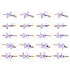 20pcs Bow Knot Twist Ties Biscuits Cookies DIY Baking Bag Ties for Gift Wrapping Weddings Parties