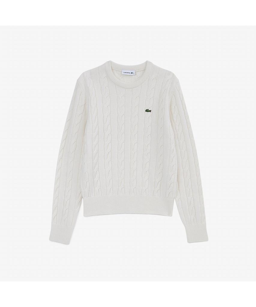 LACOSTE Women'S Cable Crew Neck Sweater Af083E-55N Xfj