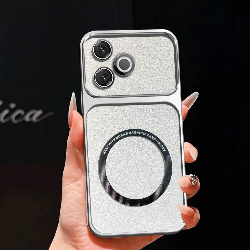 Upgraded Big Lens Protection Case for HONOR 600 Lite Luxury Leather Casing with Magnetic Ring