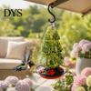 Outdoor Garden Decor for Bird Watchers Stained Glass Hummingbird Feeder, Christmas Tree Shaped Colorful Feeder Yard Hanging Waterer Patio Decoration