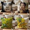 Cushion Cover Anti-dustmite Pillowcase Invisible Zipper Silky Short Plush Sofa Cushion Cover ZARA