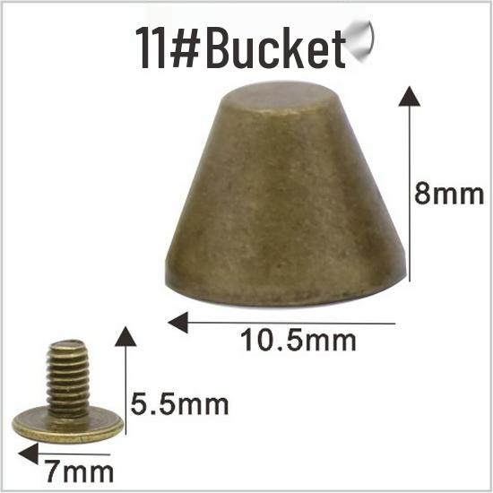 Punk Spike Alloy Bullet Rivet Horn Cone with Base Screw for Apparel, Bags, Shoes