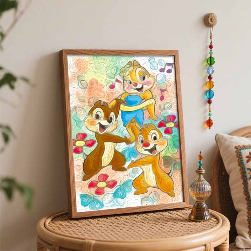 Disney Chip N Dale Oil Painting Digital Painting Art Kit Handmade Diy Painting Home Decoration Gift