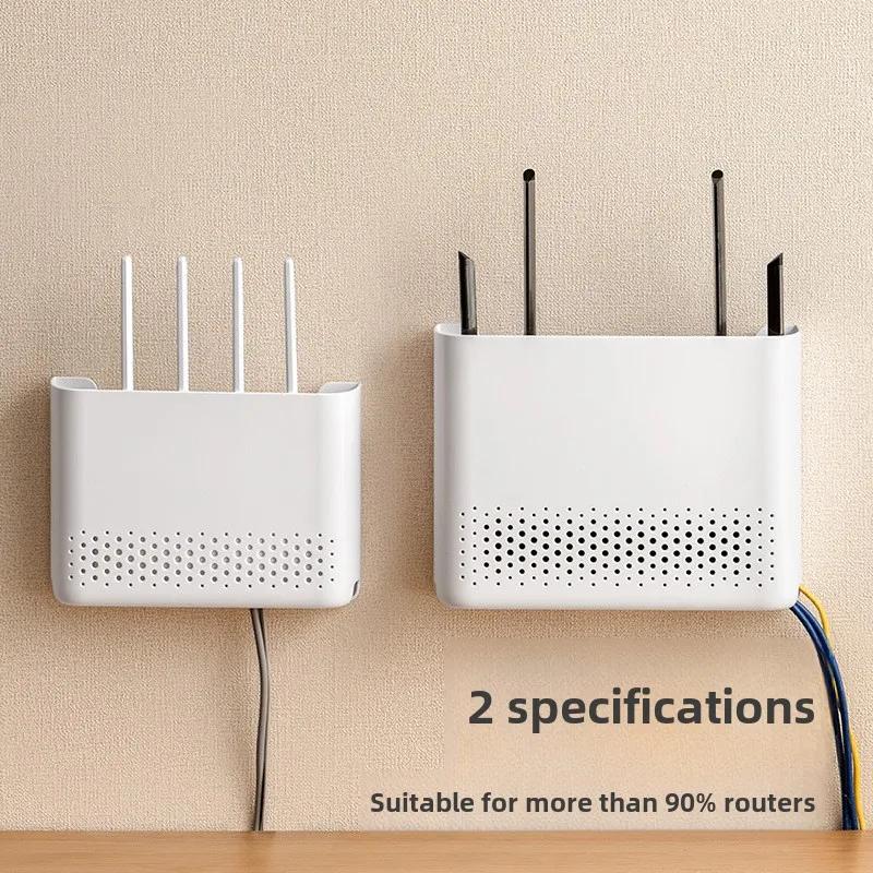 Router Storage Box Storage Racks Punch Free Wall Mounted Living Room Organizer WiFi Hider Wall Hanging Rack Headboard Shelf