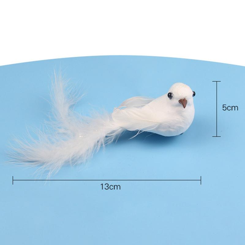 

Cute Artificial Decoration Bird White Fake Doves Simulation Feather Pigeon Christmas Tree Wedding Party Craft Ornament With Clip
