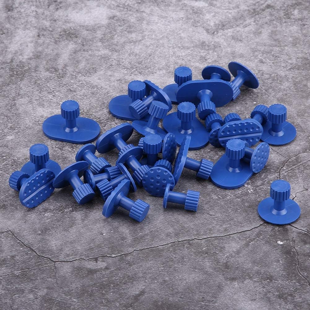 30pcs Glue Pulling Tabs Car Body Dent Removal Pulling Tabs Paintless Dent Repair Tools Glue Puller Tabs Set Blue Glue Pull Tabs pulling block puller