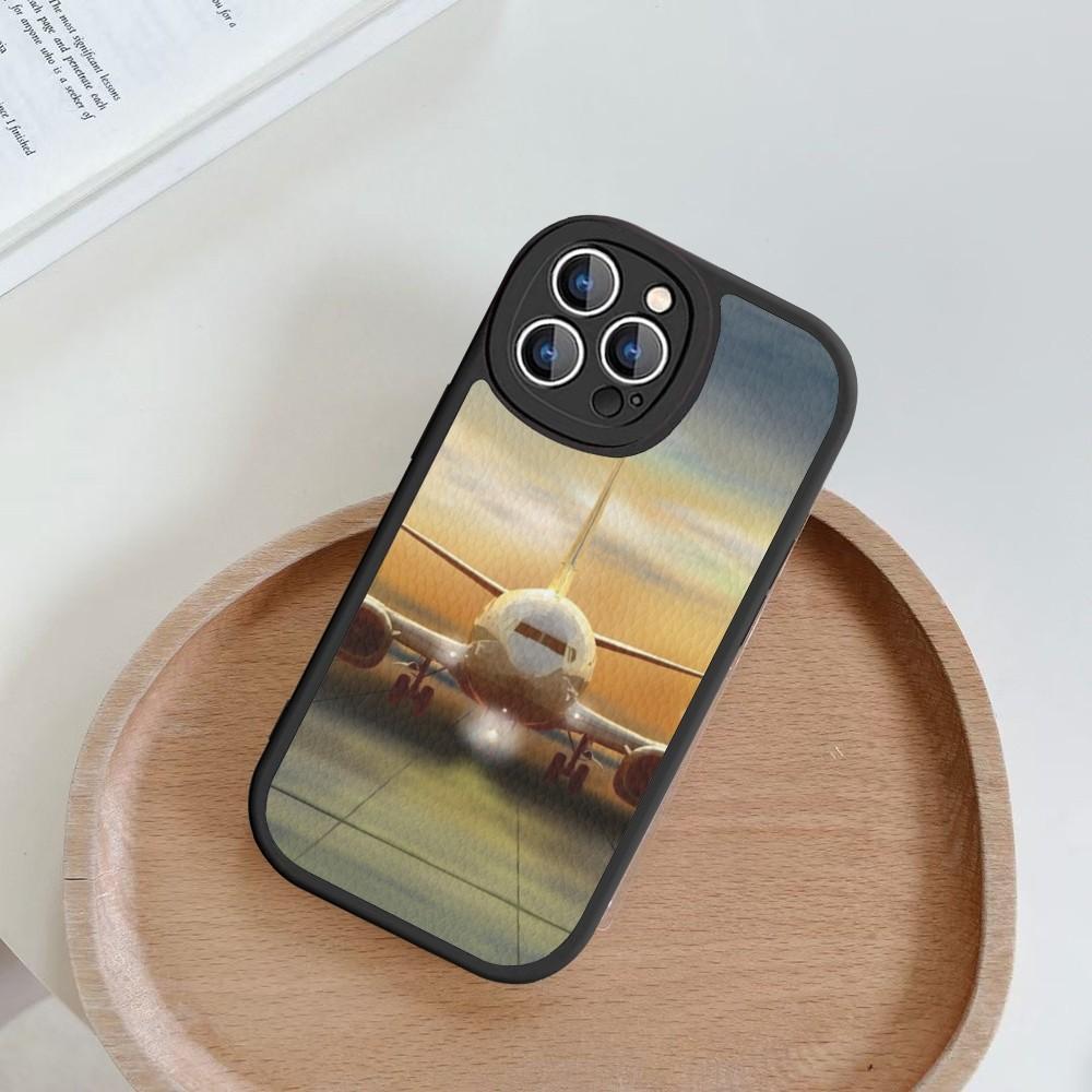 Aircraft Airplane Phone Case Hard Leather For iPhone 14 13 12 Mini 11 14 Pro Max Xs X Xr 7 8 Plus Fundas