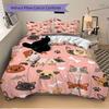 3pcs Cute Animals Bedding Set, Suitable for Bedroom Decoration, (Includes 1 Duvet Cover And 2 Pillowcases, Quilt Not Included) Yy250822153
