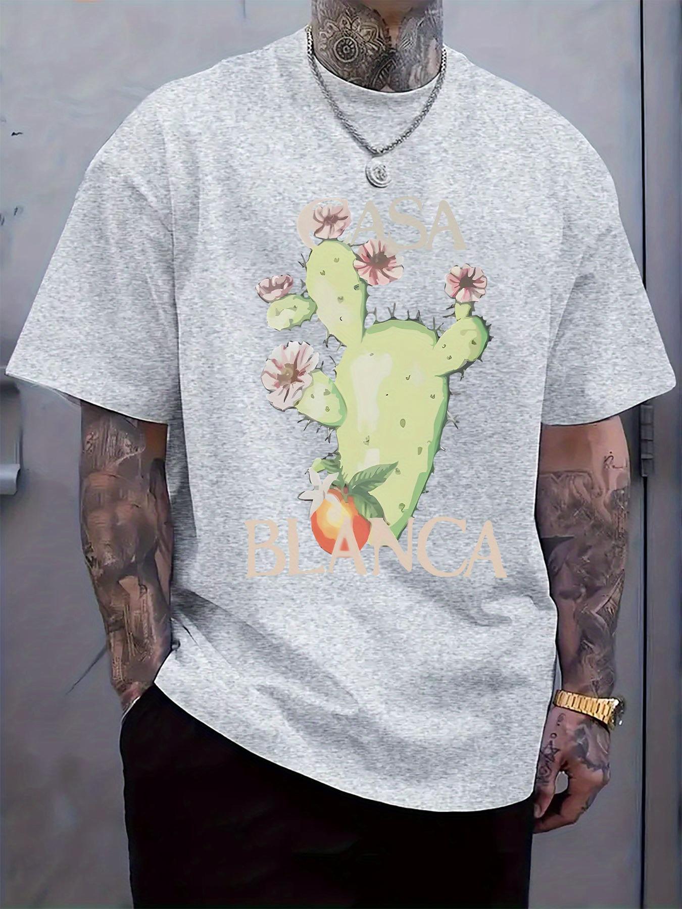 Casual Casa Blanca Cactus Graphic T-shirt - Short Sleeve XXL