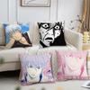 Anime Comic Funny Pink Art Gintoki Sakata Meme Comfortable Soft Pillow Case For Sofa Living Room Home Decor Protective Covers