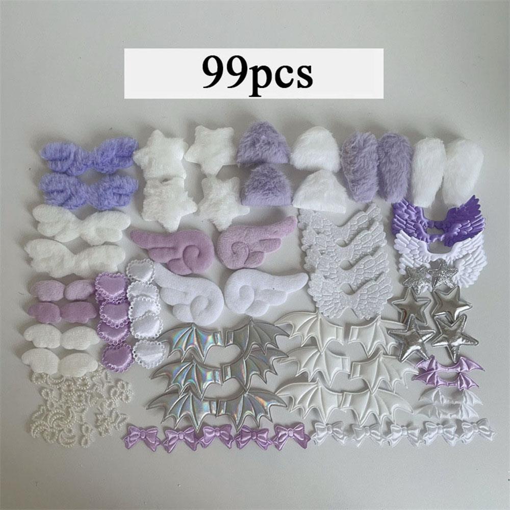 Cartoon Wing Bow Star Card Cover Decoration Sweet DIY Handmade Hairpins Accessories Gift Plush DIY Auxiliary Material Set