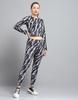 ROCK.IT From House of Monte Carlo Womens Printed Black Round Neck Full Sleeve Tracksuit