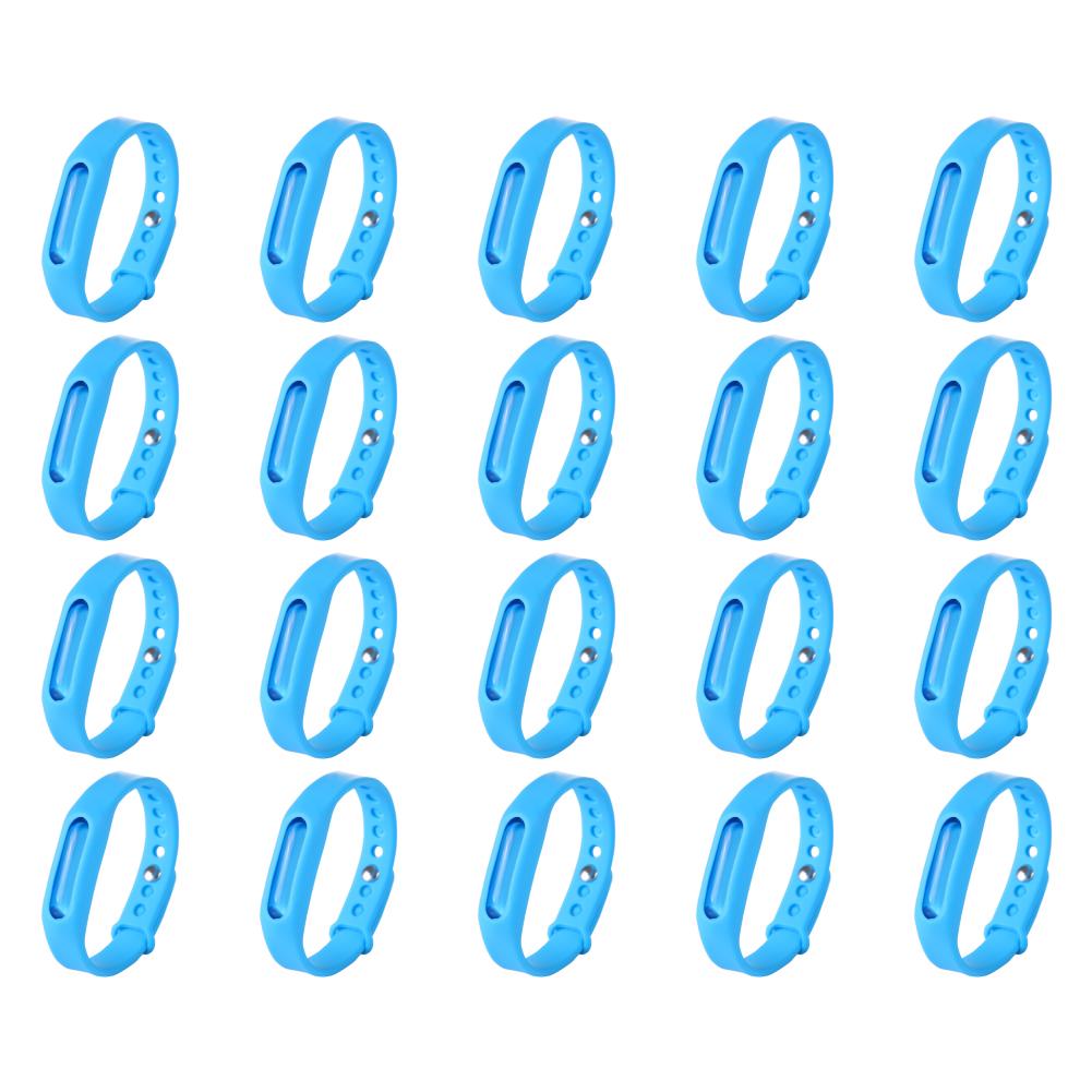 20Pcs Mosquitoes Repeller Bracelet Silicone Essential Oil Anti-mosquito Bracelet Essential Oil Mosquitoes Repeller for Outdoor