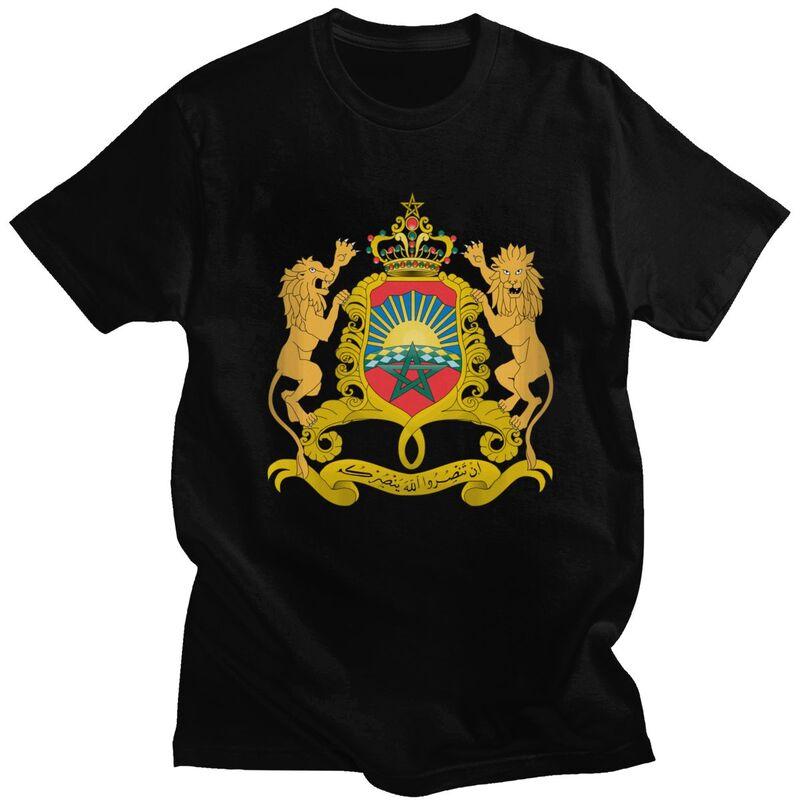 

Custom Kingdom Of Morocco Tshirts for Men Short Sleeve Casual T Shirt Fashion Moroccan Patriotic T-shirts 100% Cotton Tees Gi... S разноцветный