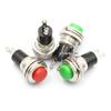 DS-316 10MM Red/Green Screw-in Non-locking Self-resetting Power Switch Button (2-Pack)