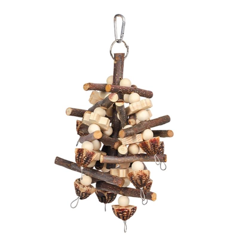 Pet Bird Chew Toy Natural Corncob Wood Beads for Cockatiel Conure Cockatoos Teeth Grinding Perfect for Cage Bird