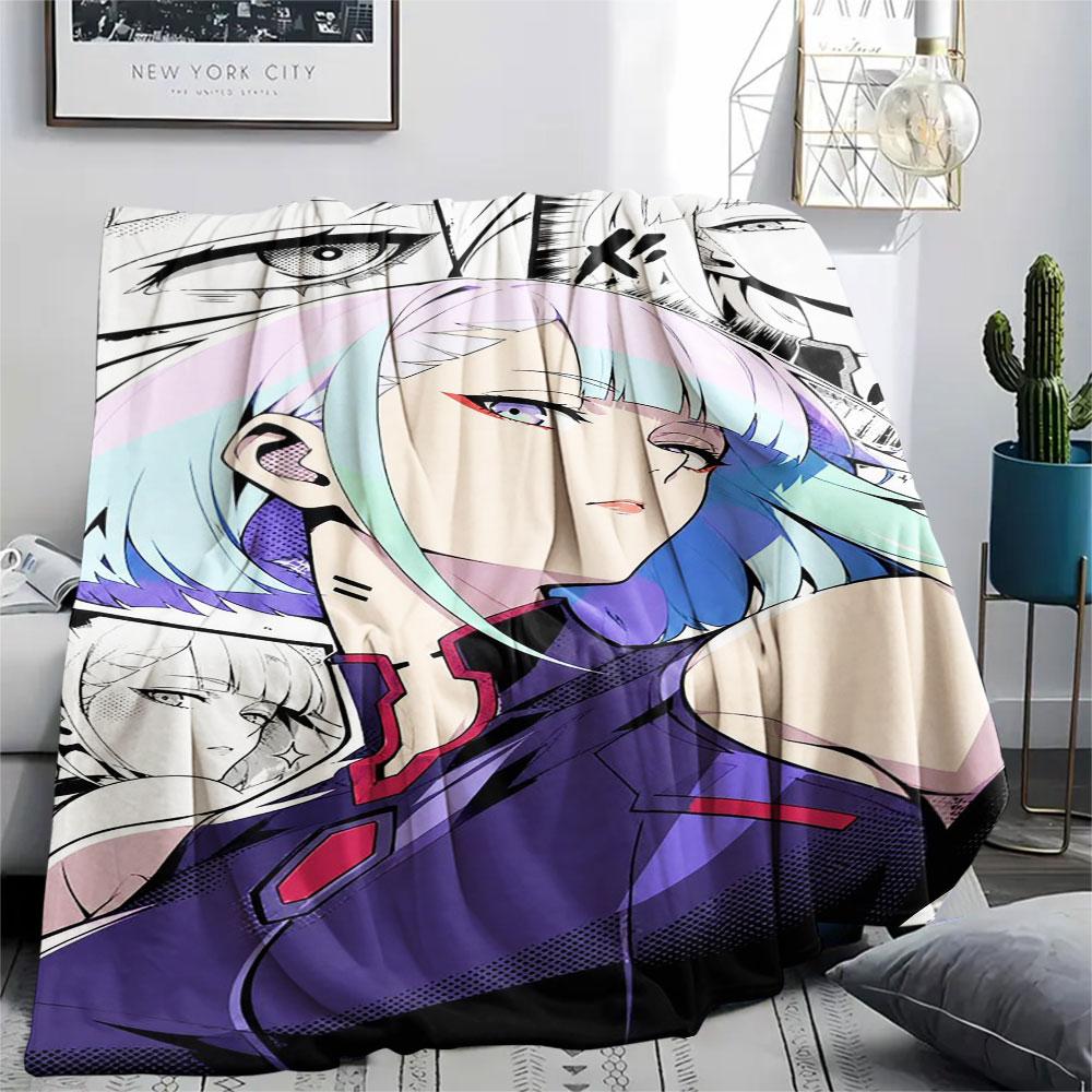 1PC Lucyna Kushinada Patterned Flannel Blanket Suitable For All Seasons for Home Decor Warmth and Comfort Gifts Holiday Present