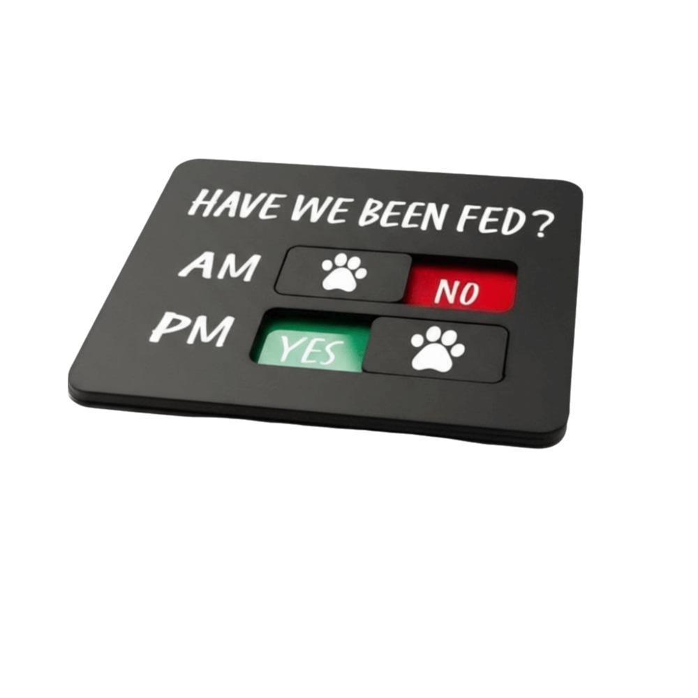 Magnetic Pet Feeding Reminder Wooden Pill Reminder  Pet Feeding Tracking Style A