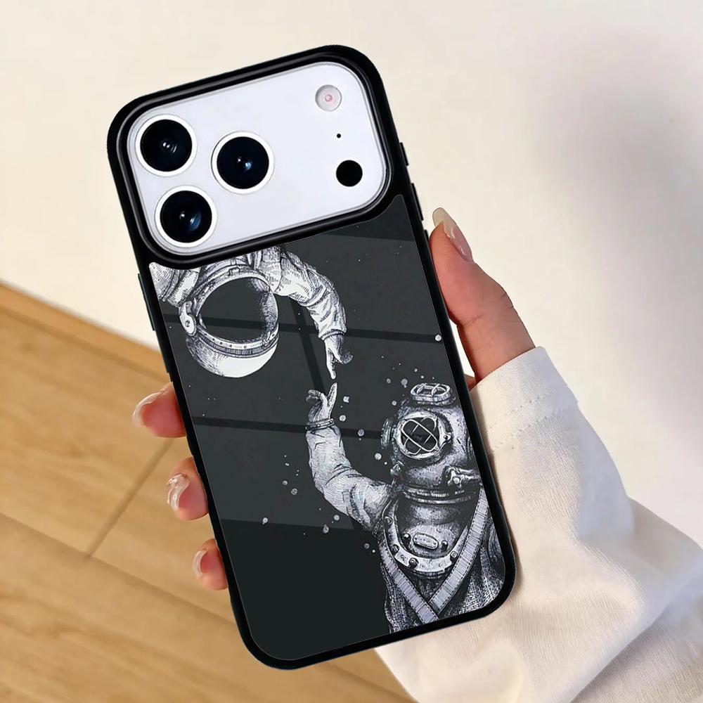 Astronaut Space Sea Diver Mobile Phone Case for IPhone 17 AIR 16pro Max 15 14 13 12 11 Bumper Cover