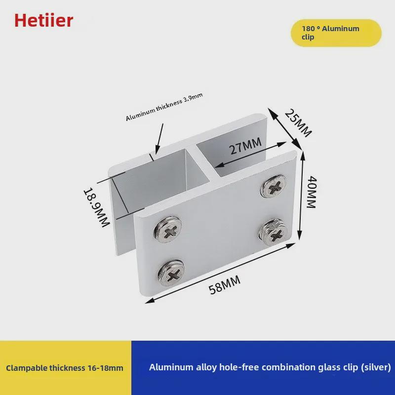 Aluminum Alloy Glass Clip Display Rack for Wood and Tile Partition Support