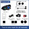 Bluetooth Motorcycle Helmet Headset 1080P Video Dashcam Wireless Camera Recorder BT5.3 DVR Music Handsfree Call HD Headphone