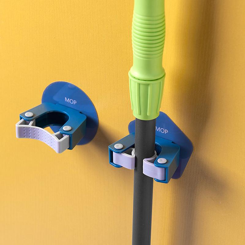 1 buc. Clip durabil pentru mop. Suport de depozitare pentru bucătărie, baie, pentru mop.