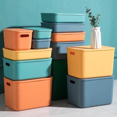 Buntes Macaron-Aufbewahrungsbox-Set - Staubdichter Organizer für Badezimmer, Schlafzimmer, Kosmetik, Spielzeug & Mehr (5 Stücke)