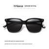 Stylish Large Frame Polarized Sunglasses - Slimming TR Square Design for Men & Women