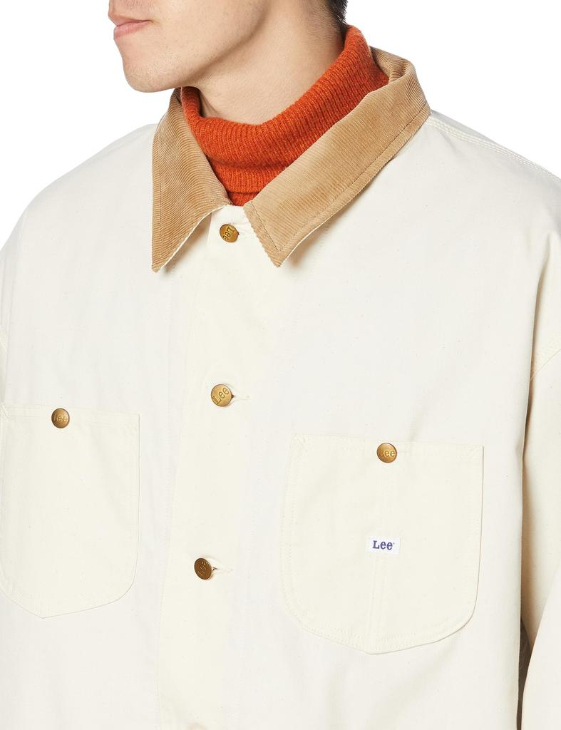 Lee Supersized Denim Coverall Men's 81-LJ Jacket, Off-White