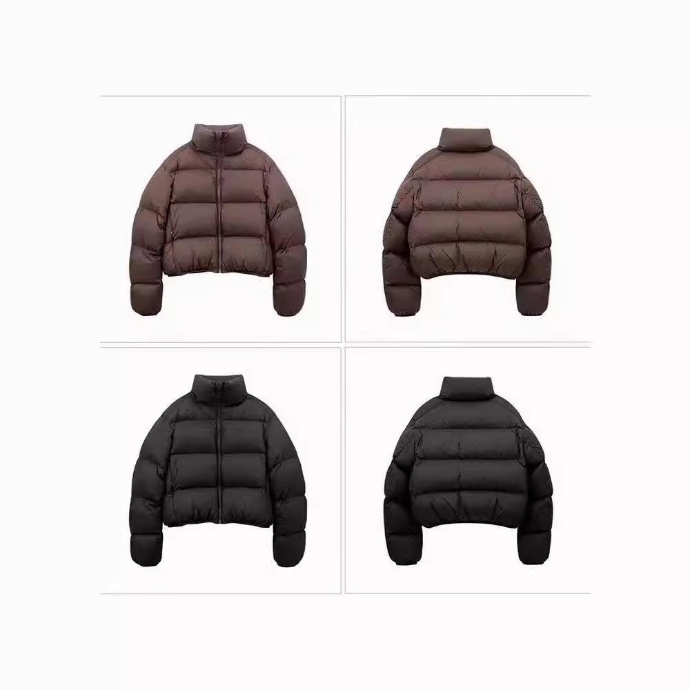 Short stand-up collar down jacket for women's winter new trendy fashion thickened warm ultra-light bread jacket