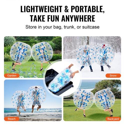 VEVOR Inflatable Bumper Ball 1-Pack, 4FT/1.2M Body Sumo Zorb Balls for Teen & Adult