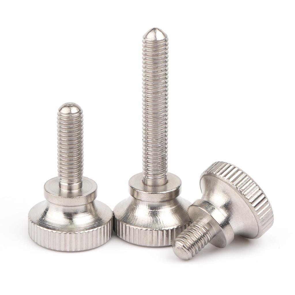 304 Stainless Steel High Head Knurled Hand-Tighten Screws Bolts M2-M12 GB834 Twist Stepped Screws