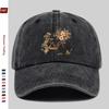 Pc Pcs Adjustable Vintage Washed Trucker Cap with Bicycle Print  Floral Butterfly Design  Lightweight Suitable for Men  Wom