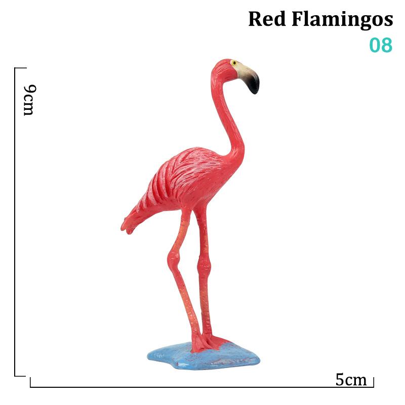

Simulation Bird Models Turkey Flamingos Parrot Bird Models Action Figures Figurines Kids Educational Toys 8(Red Flamingos)