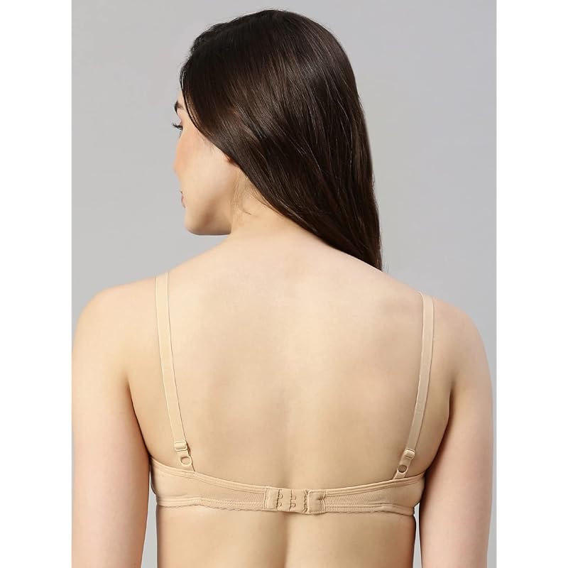 Enamor A039 Perfect Coverage Stretch Cotton T-Shirt Bra- Padded, Wirefree & Medium Coverage Skin