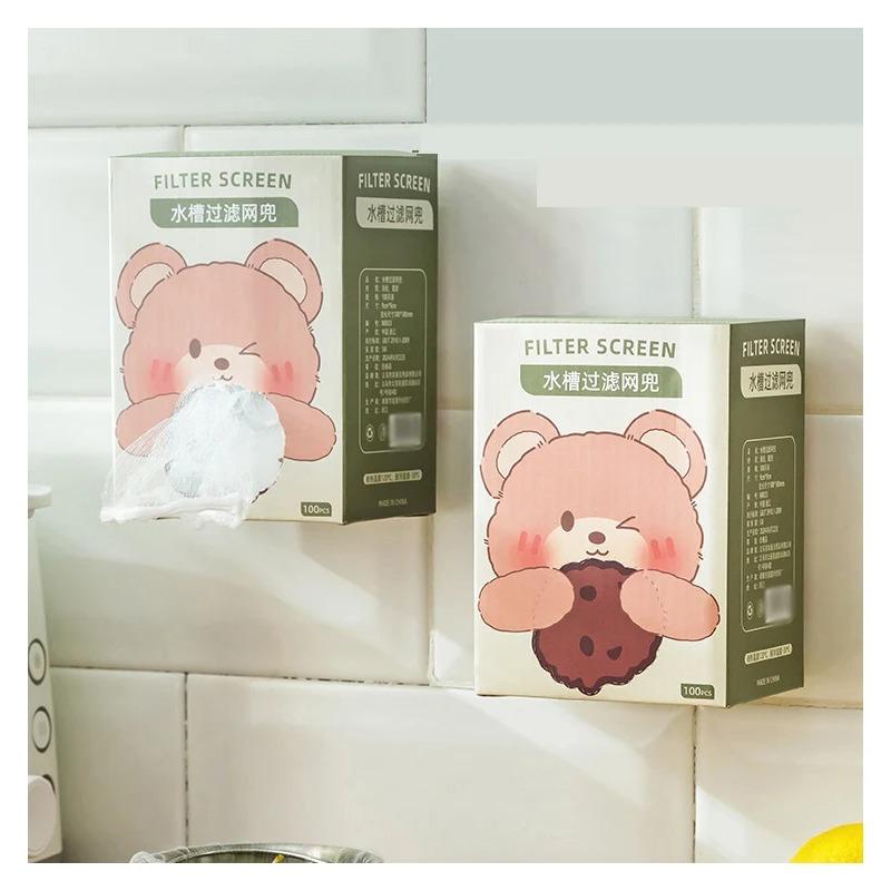 100-200pc Disposable Filter for Kitchen Sink Anti Clogging for Vegetable Cleaning and Floor Drain Blockage