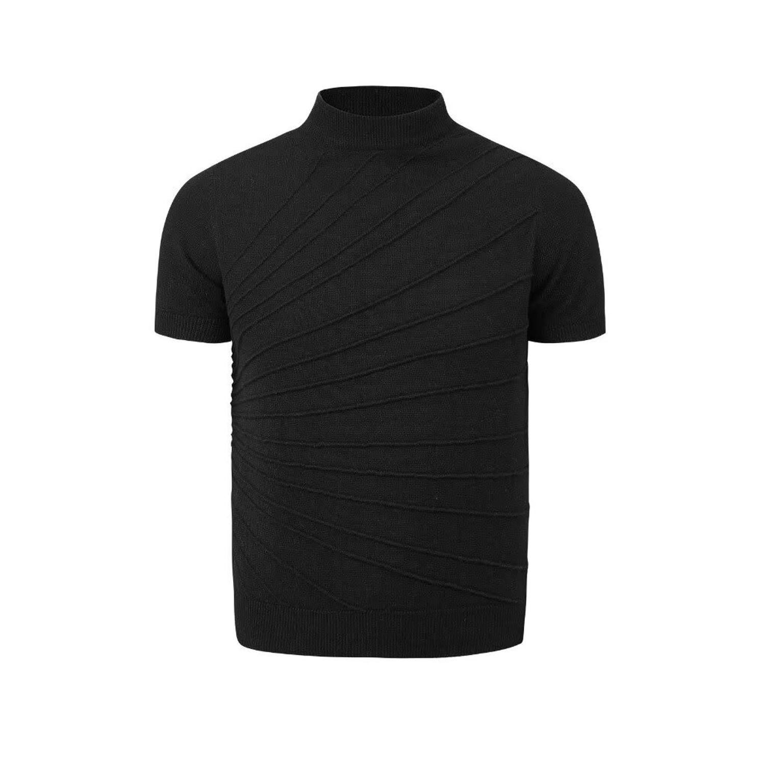 Men S Short Sleeve T Shirt Summer Slim Fit Casual Style M