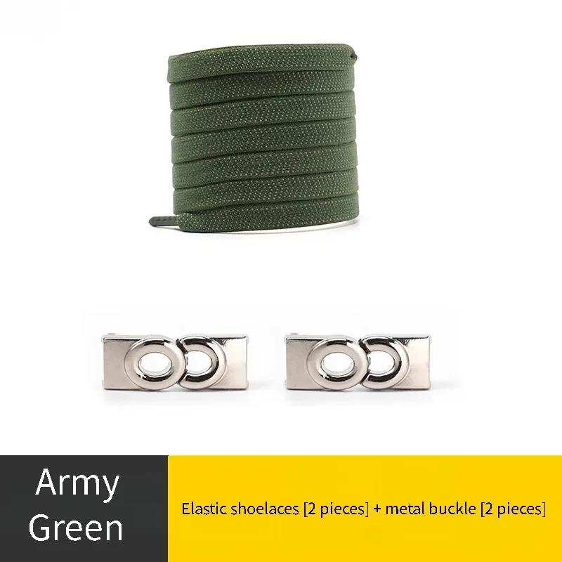 New Lock Shoelaces Without Ties Elastic Laces Sneakers Kids Adult No Tie Shoe laces 8MM Wide Flat Shoelace for Rubber Bands