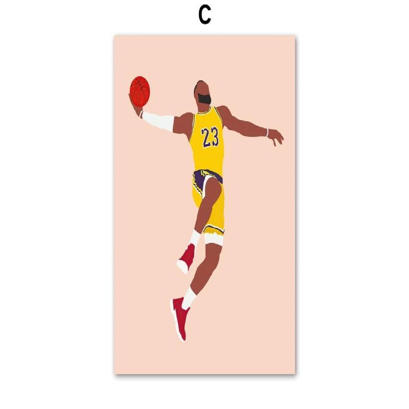 NBA Legends Canvas Wall Art - Basketball Icons Portrait Posters & Prints for Living Room Decoration