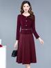 Stylish Mid-length Faux Two-piece Dress for a Flattering, Youthful Look