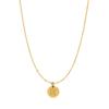CARLIDANA Classique Minimaliste Alphabet 26 Breloques Lettres en Cristal Collier Pendentif Rond Lettre Acier Inoxydable Collier DIY