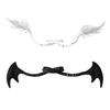 Stylový choker náhrdelník s andělskými a ďábelskými křídly symbolizující dvojí osobnost pro módní jedince, pro běžné nošení