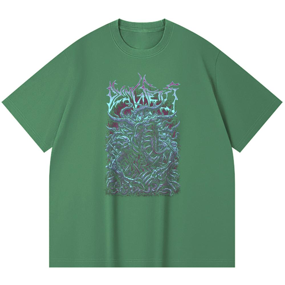 230 Gsm 100% Cotton Heavy Metal T-Shirt Rock Band Popular Music Print Unisex Heavy Cotton T Shirt