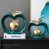 Simulated Apple Hollow Golden Ceramic Art Crafts Desktop Storage Ornaments Candy Jar Storage Box Golden Apple Home Furnishings