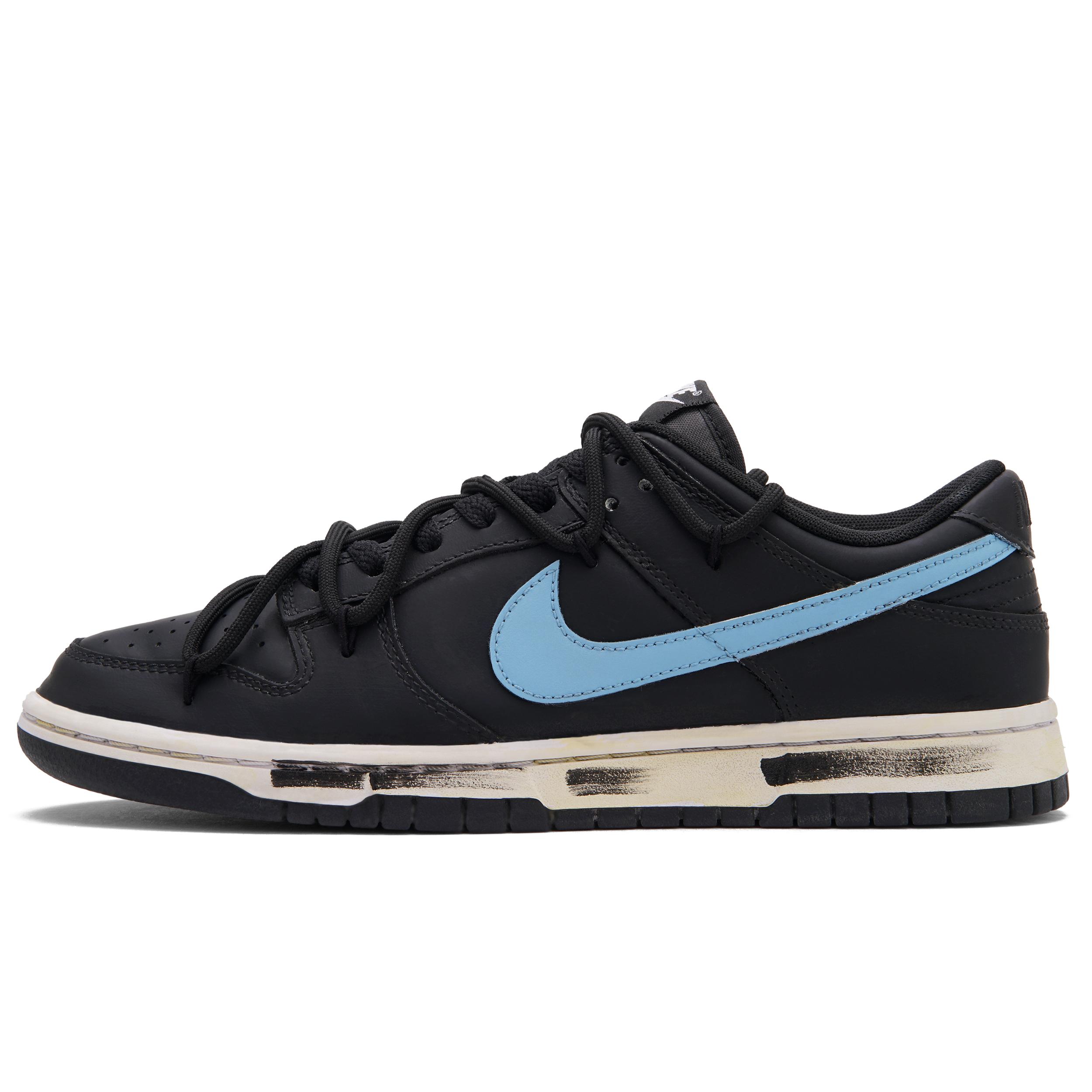 

Nike Dunk Black Blue Track Abrasion Resistant Abrasion Resistant Low top Skateboard Shoes Unisex Black White Blue HF5441-100(Team734-) 38