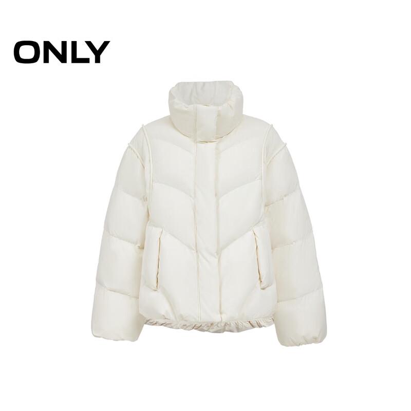 ONLY Women's 90% White Duck Down Windproof Cuffed Hem Jacket
