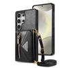 Θήκη Τηλεφώνου Samsung S24ultra S23 A53 Crossbody με Θήκη Καρτών, Τσέπη με Φερμουάρ και Κορδόνι