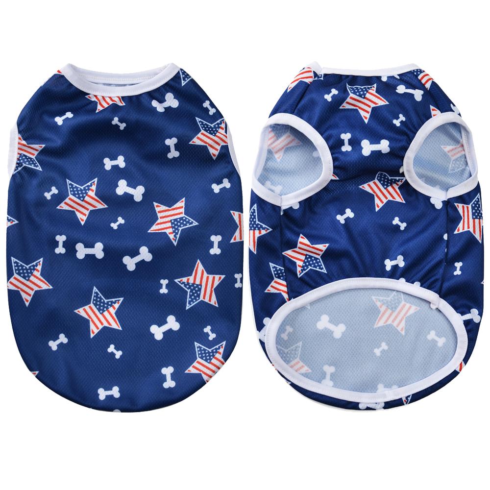 

Футболка для собак 4 июля, жилет ко Дню независимости домашних животных, костюм для маленьких и средних собак, кошек, летняя дышащая одежда для щенков, чихуахуа, мопсов XS